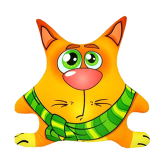 Игрушка антистресс "Кот в шарфе"