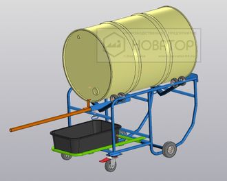 Тележка - опрокидыватель для бочек «Горизонталь. ТБ3410.