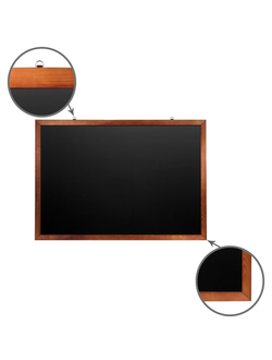 Доска для мела магнитная BRAUBERG, 100х150 см, черная, деревянная окрашенная рамка, , 236895
