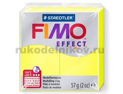полимерная глина Fimo neon effect, цвет-yellow 8010-101 (неоновый желтый), вес-57 грамм