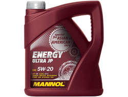 08015ж Масло моторное MANNOL ENERGY ULTRA JP 5W-20 API SN  ILSAC GF-5  4 л. синтетическое