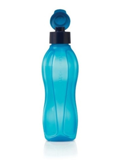 Эко-бутылка с клапаном (750 мл)  в синем цвете