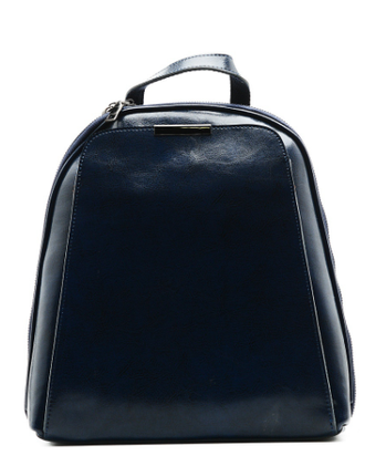Кожаный женский рюкзак Casual синий