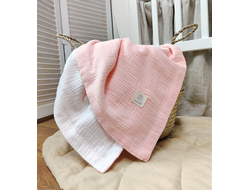 Муслиновый плед (одеяло) для малыша, четырехслойный,  0+