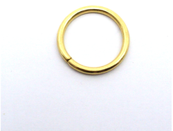 Кольцо вшивное желтое золото 1.8 см