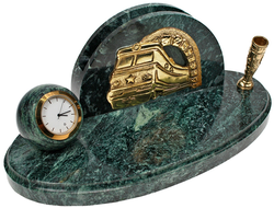 Настольный прибор «Железнодорожный», часы, 61725