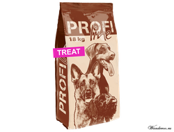 PREMIL PROFI LAINE TREAT(ПРЕМИЛ ПРОФИ ТРИТ)  полнорационный корм для взрослых собак  ( мясной микс )18 КГ.