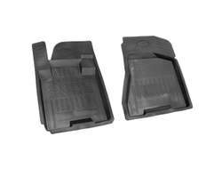 Коврик салонный резиновый (черный) для Hyundai Tucson (04-10) (передний ряд сидений) (Борт 4см)