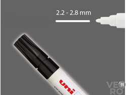 Черный масляный промышленный перманентный маркер маркер 2.2-2.8 мм UNI PAINT PX-20