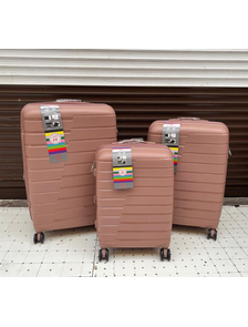 Комплект из 3х чемоданов Impreza Shift Полипропилен S,M,L Пудровый