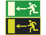 Фотолюминесцентный знак E04 «Направление к эвакуационному выходу налево»