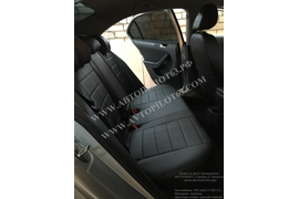 Чехлы Автопилот из экокожи (черный+черный) на VW Jetta VI (2011+)