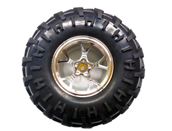 Комплект резиновых колес D-130мм, цвет серебристый