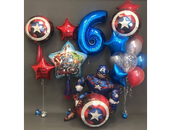 Набор шаров Капитан Америка (разная комплектация)