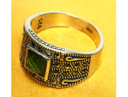 Мужской мусульманский перстень с камнем (Цирконий, марказит) купить