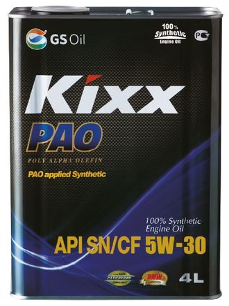 Масло моторное Kixx PAO SN/CF/C3 5W-30 4L синтетическое