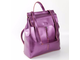 Кожаный женский рюкзак-трансформер Zipper лиловый