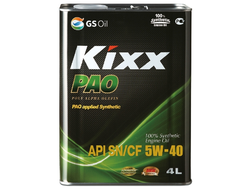 Масло моторное Kixx PAO SN/CF/C3 5W-40 4L синтетическое