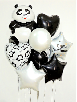 Набор шаров с гелием "День рождения панды"