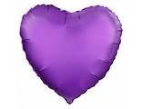 Шар (18&#039;&#039;/46 см) Сердце, Фиолетовый, 1 шт.