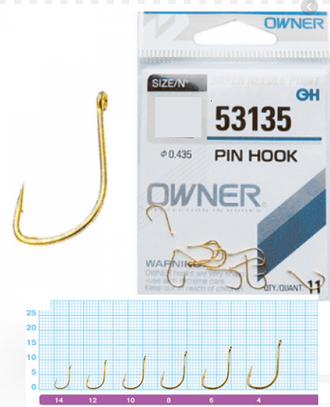 Крючки OWNER Pin Hook № 4 53135 (5шт/уп)
