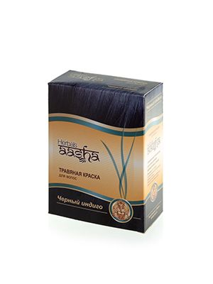 Травяная краска для волос Aasha Herbals «Чёрный индиго», 60 гр