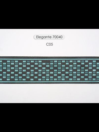 Арт. 70040, серия Elegante. Бордюр для штор с "шашечками"