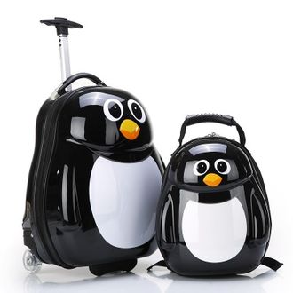 Детский чемодан на 2 колесах Пингвин Vitacci Kids