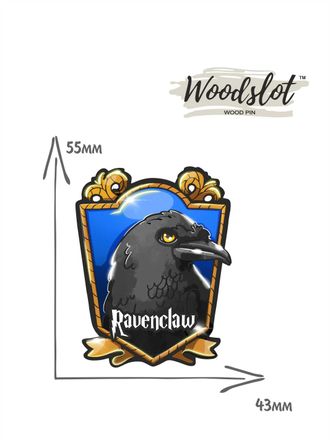 Ворон Ravenclaw - Брошь/ значок - 544