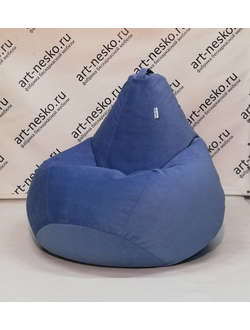 Кресло-мешок БИГ БОСС велюр голубой