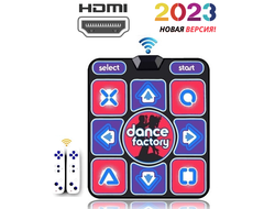 Беспроводной танцевальный коврик Dance Factory HDMI 64 бит  + 250 игр, русское меню Арт.ТК035