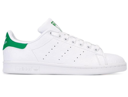 Adidas Stan Smith Белые с зеленым (36) подростковые