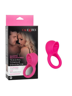 Перезарежаемое эрекционное кольцо с имитацией оральных Silicone Rechargeable Teasing Tongue Enhancer