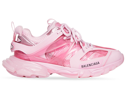Balenciaga WOMEN'S TRACK TRAINERS CLEAR SOLE IN PINK розовые женские