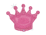 G 36 Фигура Корона розовая Голография / Glittering Crown Pink / 1 шт /