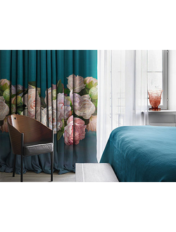 FA1048.  Эксклюзивная ткань с купонным узором из роз и пионов