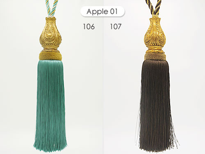 Apple 01, серия Delisious Decor, 85 см. Большая кисть с позолотой