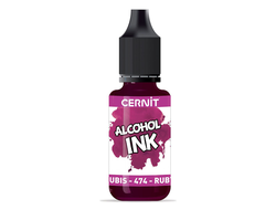 алкогольные чернила Cernit alcohol ink, цвет-ruby red 474 (рубиновый), объем-20 мл