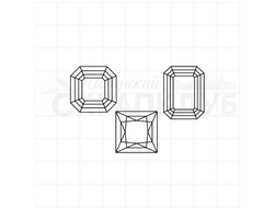 Штамп драгоценность с огранкой квадрат