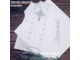 Крестильный набор для мальчика "Георгий: рубашка сзади на кнопочках, махровое полотенце 110х110 см с капюшоном, можно вышить любое имя