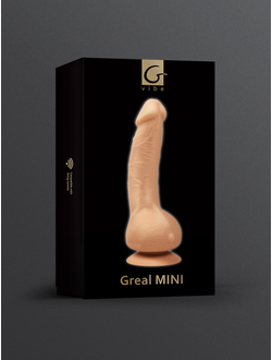 Gvibe Greal Mini - Мини-версия реалистичного вибратора из Bioskin, 18х3,2 см