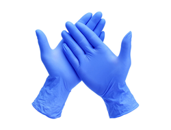 Перчатки нитриловые неопудренные, Голубые, (Титан Synmax) размер L, 2 штуки (пара)