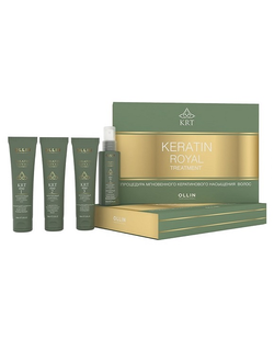 OLLIN Keratine Royal Treatment Набор (шампунь+бальзам+сыворотка+блеск)