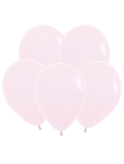 Воздушный шар с гелием "Нежно-розовый матовый пастель" 30 см