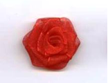 Капроновая роза красная, 3*3 см.