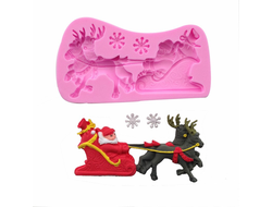 Молд силиконовый13х7,5х1,2 см "Упряжка"