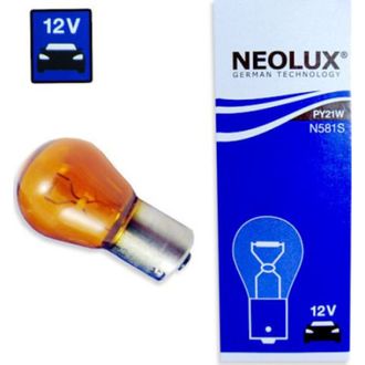 Лампа поворот.оранж. NEOLUX PY21W 12V 21W 1 шт.