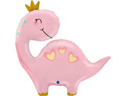Фольгированная фигура "Динозаврик принцесса"