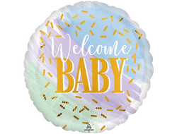 Фольгированный шар-круг WELCOME BABY