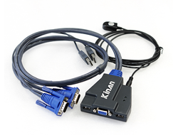 Переключатель KVM 2-портовый Kinan (KVM-switch) USB (KA-1302)